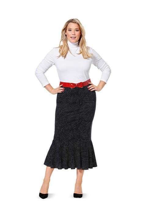 Pattern Knitted mini skirt with elastic band (Burda 2/2016, pattern number 6617 B)