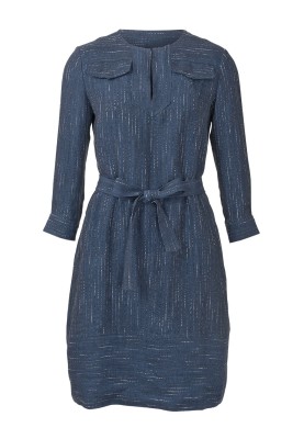 Pattern A-line linen dress with long sleeves (Burda 2/2018, pattern number 109)