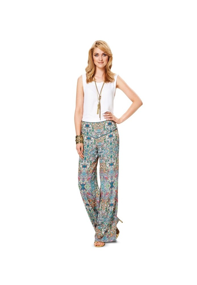 Pattern Straight-cut trousers on a yoke (Burda 1/2014, pattern number 6906 A)