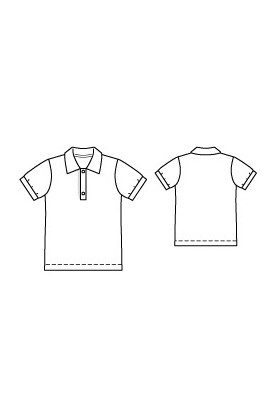 Pattern Polo shirt with short sleeves (Burda 4/2010, pattern number 130 B)