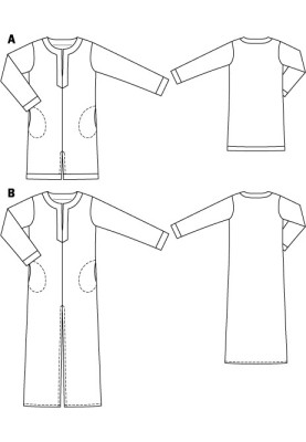 Викрійка Сукня максі з довгими рукавами (Burda 5/2012, № викрійки 116 B)