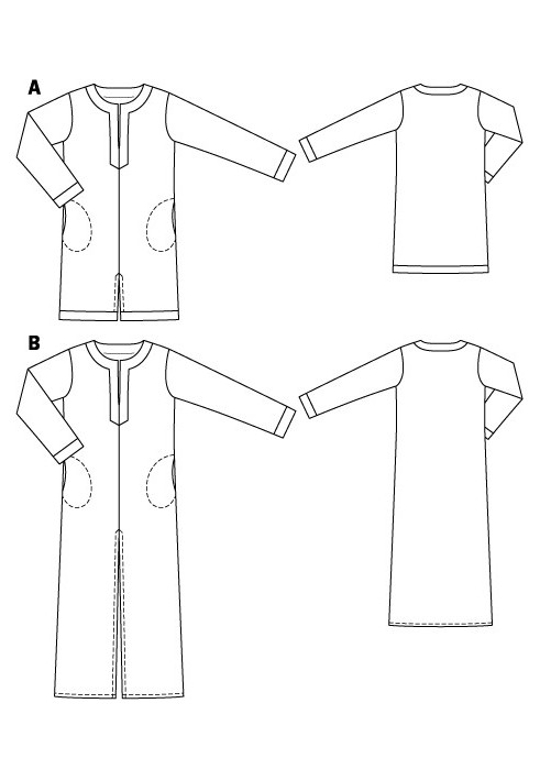 Выкройка Платье макси с длинными рукавами (Burda 5/2012, № выкройки 116 B)