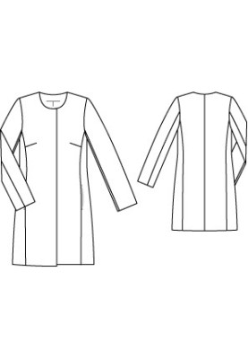 Pattern Coat of a laconic cut without a collar (Burda 3/2012, pattern number 110)