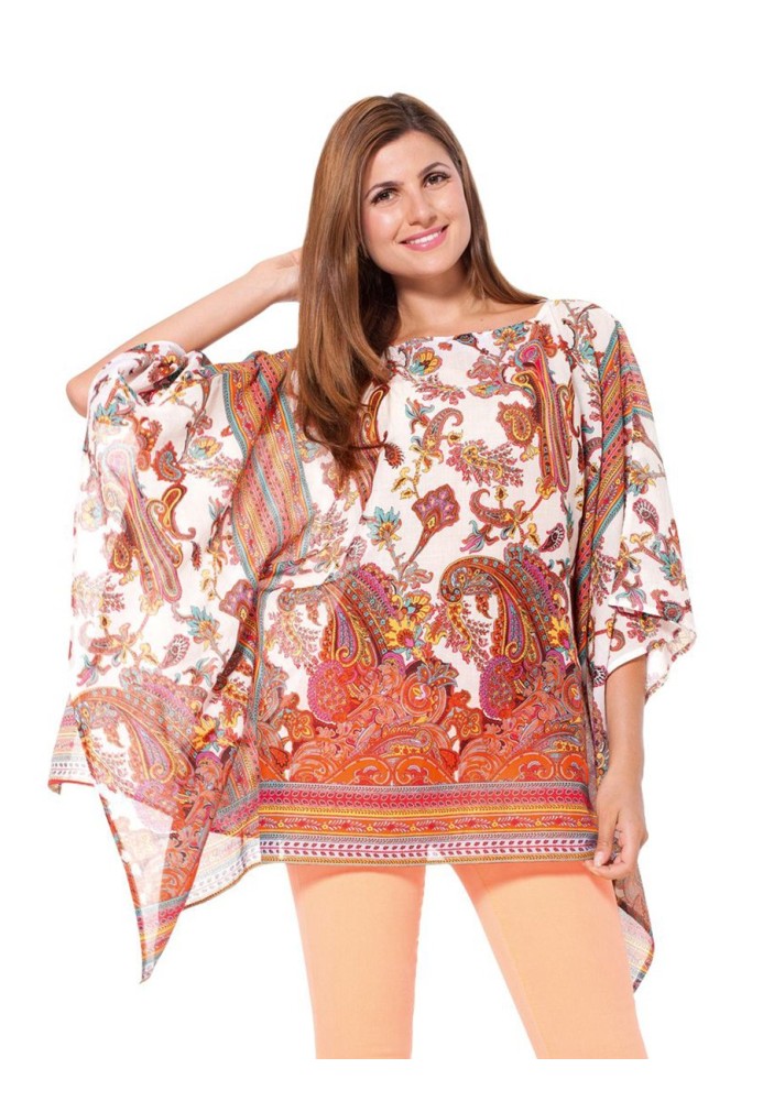 Pattern Batiste poncho of simple cut (Burda 1/2014, pattern number 6935 B)