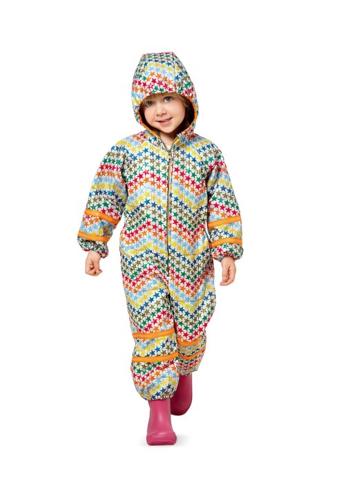 Pattern Jumpsuit with hood and zipper (Burda 2/2016, pattern number 9378 A)