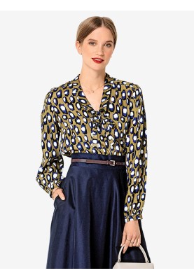 Pattern Blouse-shirt with a tie under the collar (Burda 2/2019, pattern number 6274 A)