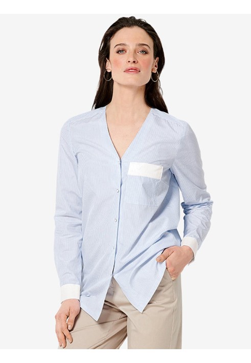 Pattern Blouse-shirt with a tie under the collar (Burda 2/2019, pattern number 6274 A)