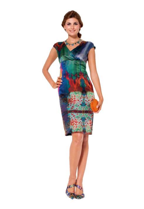 Pattern Evening dress with asymmetric detail (Burda 1/2014, pattern number 6944 A)