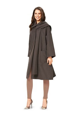 Pattern Long jacket with a wide scarf collar (Burda 2/2015, pattern number 6737 A)