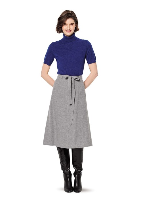 Pattern Skirt with sewn-in gode wedges (Burda 2/2020, pattern number 6183 A)