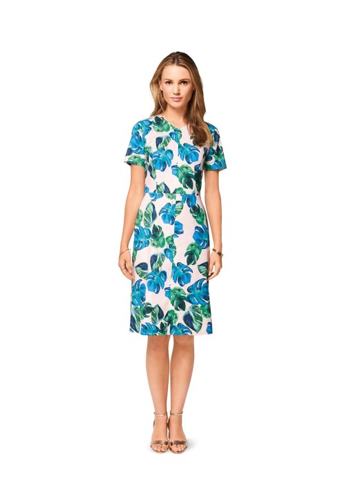 Pattern Cutaway dress of a fitted silhouette (Burda 1/2017, pattern number 6511 A)