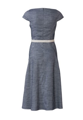 Pattern Denim dress with bell skirt (Burda 1/2020, pattern number 6209 B)