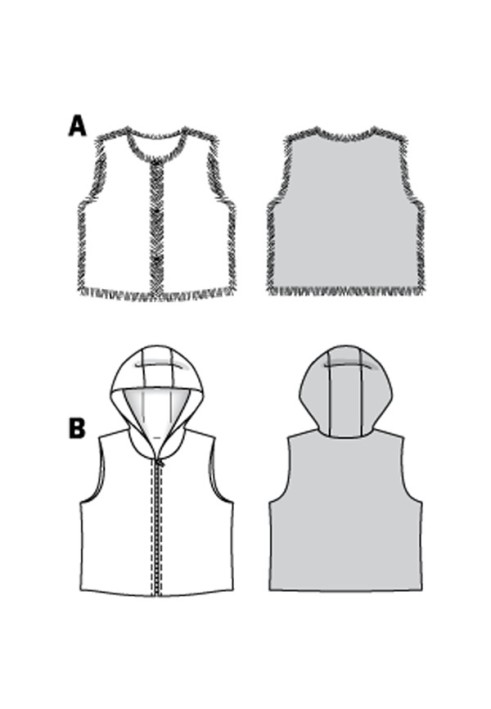 Pattern Quilted straight-cut vest (Burda 2/2018, pattern number 9333 B)