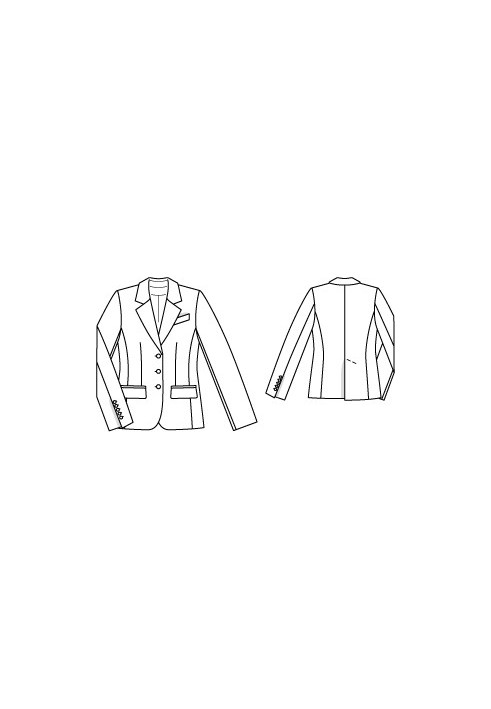 Pattern Blazer of a fitted silhouette made of gabardine (Burda 3/2011, pattern number 134)