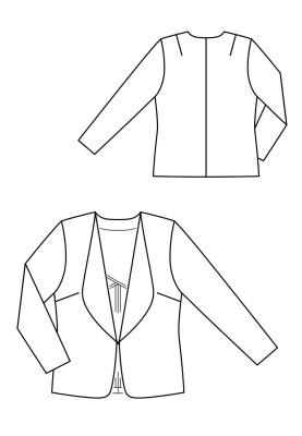 Pattern Knitted jacket with rounded lapels (Burda 2/2020, pattern number 122)