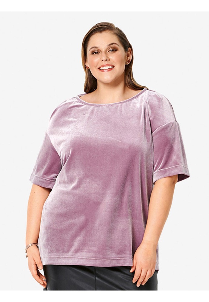 Pattern Velvet t-shirt with pleats on the shoulders (Burda 2/2019, pattern number 6260 A)