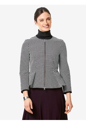 Pattern Jacket with a peplum and a round neckline (Burda 2/2019, pattern number 6293 B)