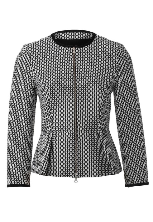 Pattern Jacket with a peplum and a round neckline (Burda 2/2019, pattern number 6293 B)