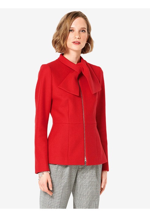 Pattern Jacket with a peplum and a round neckline (Burda 2/2019, pattern number 6293 B)