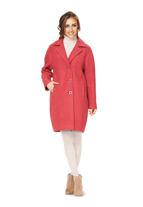 Pattern O-line jacket with fur collar (Burda 2/2014, pattern number 6844 B)