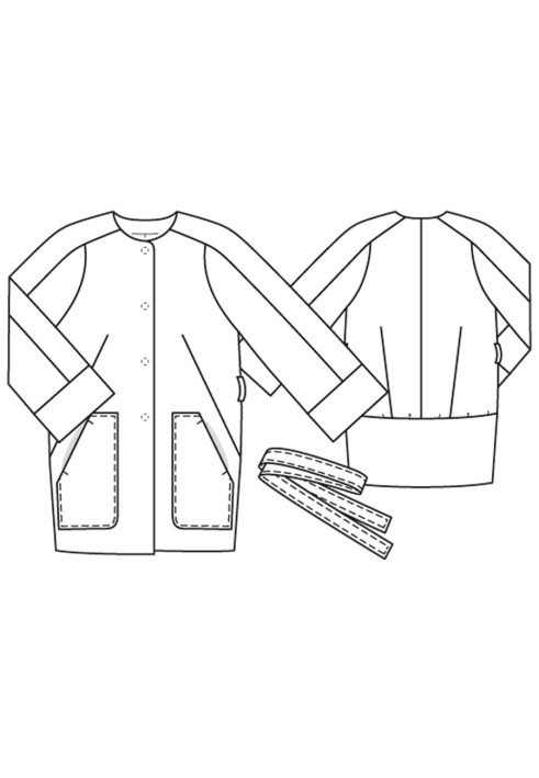 Pattern Ballon coat without collar (Burda 12/2015, pattern number 104 A)