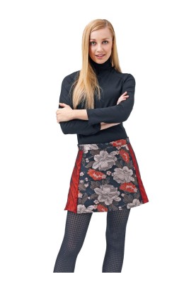 Pattern Trapeze silhouette skirt with side inserts (Burda 2/2015, pattern number 6723 B)