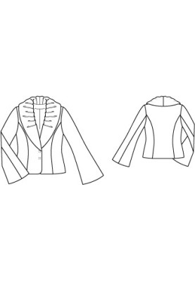 Pattern Jacket of a fitted cut with a shawl collar (Burda 2/2010, pattern number 101)