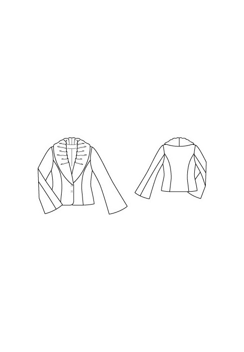 Pattern Jacket of a fitted cut with a shawl collar (Burda 2/2010, pattern number 101)