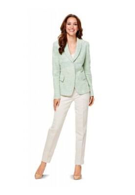 Pattern Tuxedo style jacket with shawl collar (Burda 1/2014, pattern number 6898 B)