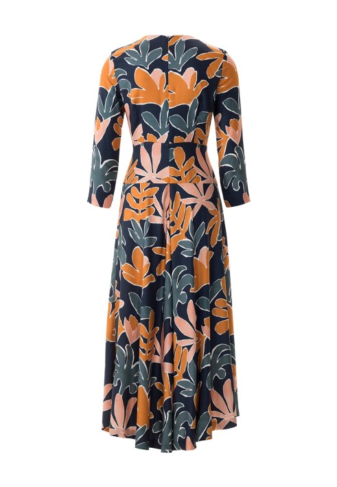 Pattern Midi-length dress with a wide sewn-in belt (Burda 2/2017, pattern no. 6454 B)