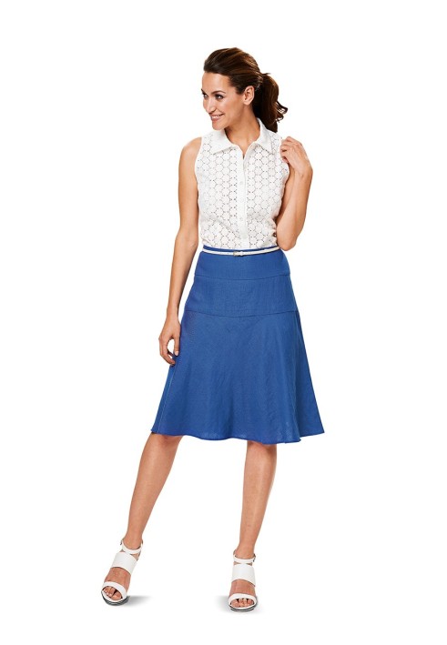 Pattern Skirt on a yoke combined (Burda 1/2014, pattern number 6904 A)