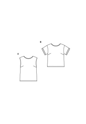 Pattern Top of a simple cut with a cutout on the back (Burda 1/2020, pattern number 6225 A)