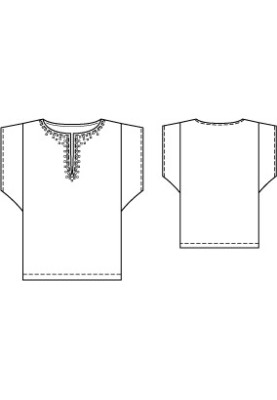 Pattern Knitted blouse with a decorated neckline (Burda 3/2010, pattern number 129)