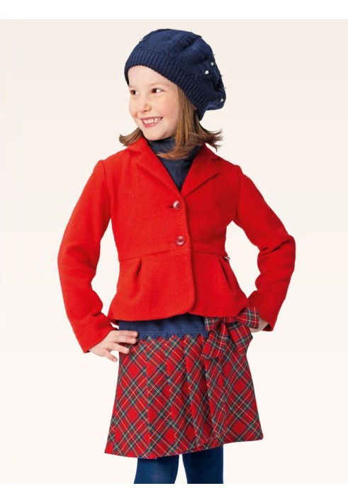 Pattern Jacket of a fitted silhouette from loden (Burda 2/2015, pattern number 9404 B)