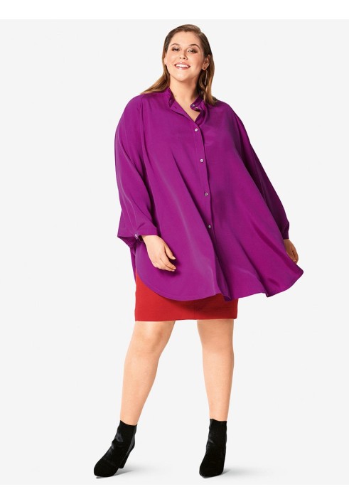 Pattern Wide cut blouse with bat sleeves (Burda 2/2019, pattern no. 6257 A)