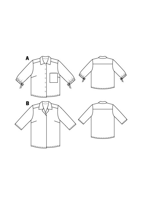 Pattern Batiste shirt with button fastening (Burda 2/2011, pattern number 110 A)