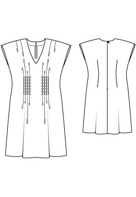 Pattern Cocktail dress with dropped armholes (Burda 7/2011, pattern number 138)