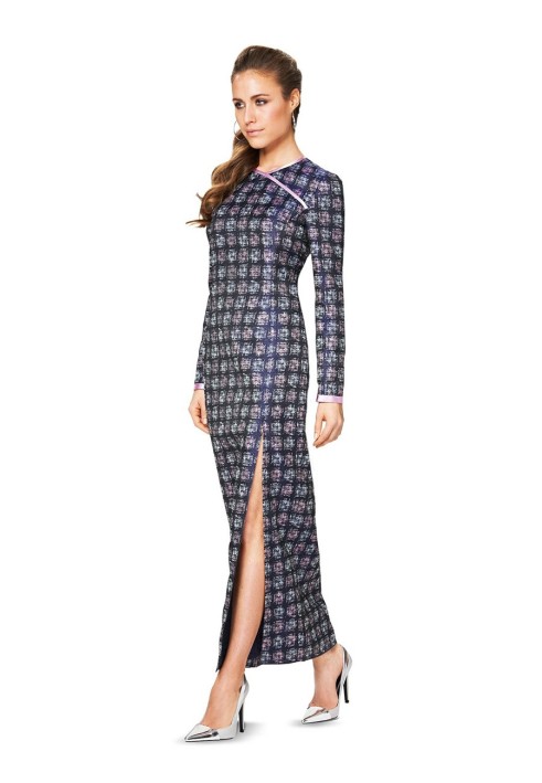 Pattern Long Sleeve Asian Sheath Dress (Burda 2/2014, Pattern No. 6830 B)