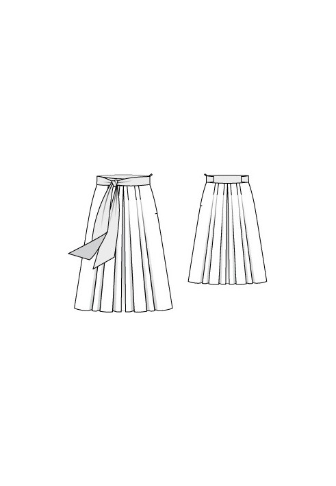 Pattern Wide cut skirt with pleats and belt (Burda 9/2011, pattern number 140)