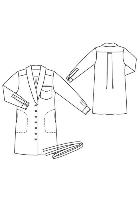 Dress-shirt pattern (Burda 10/2015, pattern number 106 A)