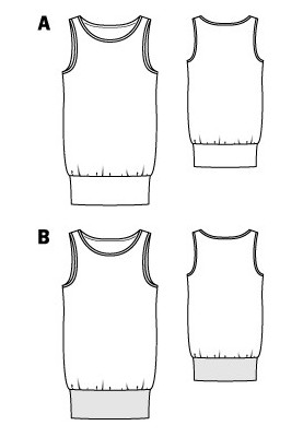 Выкройка Топ атласный на широком поясе (Burda 11/2012, № выкройки 104 B)