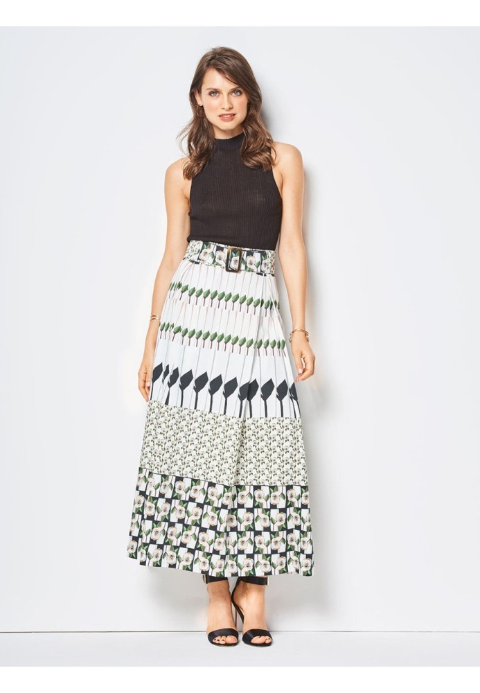 Pattern Long skirt with pleats (Burda 1/2018, pattern number 6430 A)