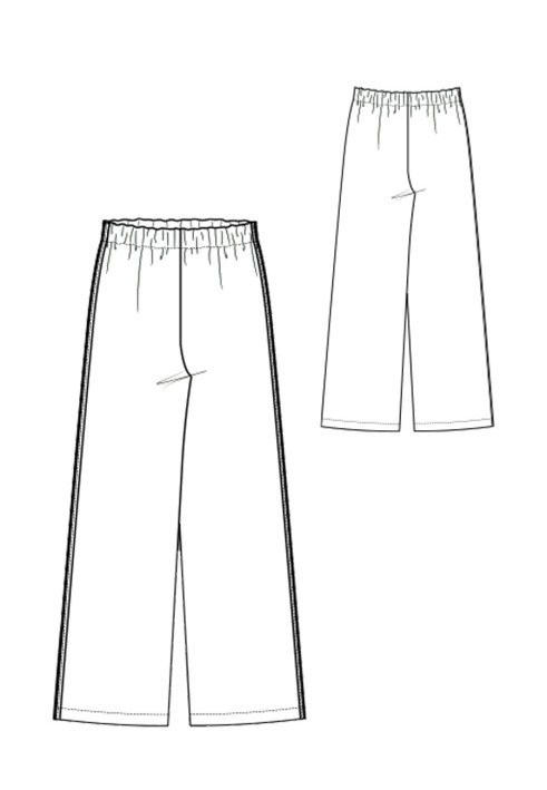 Pattern Pants in pajama style with an elastic waistband (I love to sew 1/2019, pattern number 108)