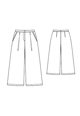 Culotte pants pattern (Burda 3/2016, pattern number 114 V)