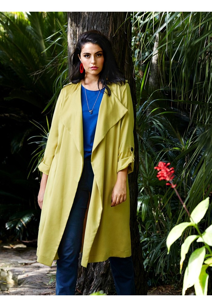 Pattern Trench coat of free cut (Burda 3/2019, pattern number 128)