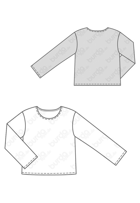 Pattern Lace blouse of a simple cut (Burda 2/2018, pattern number 6355 A)