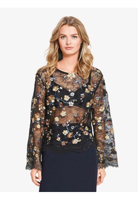 Pattern Lace blouse of a simple cut (Burda 2/2018, pattern number 6355 A)