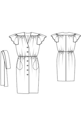 Pattern Dress-shirt with sleeves-wings (Burda 1/2011, pattern number 103)