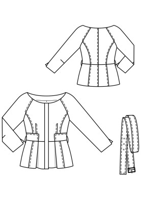 Pattern Tailored cut jacket with a shuttlecock (Burda 5/2019, pattern number 111 A)