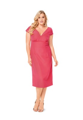 Pattern Sheath dress with a wide sewn-in belt (Burda 1/2017, pattern number 6549 B)